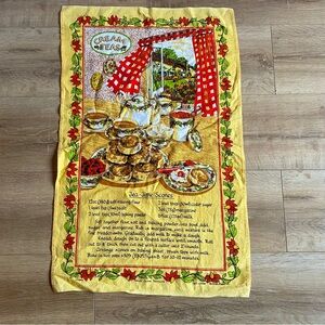 Vintage Sally Jayne Textiles all Cotton British made tea towel recipes wallhang